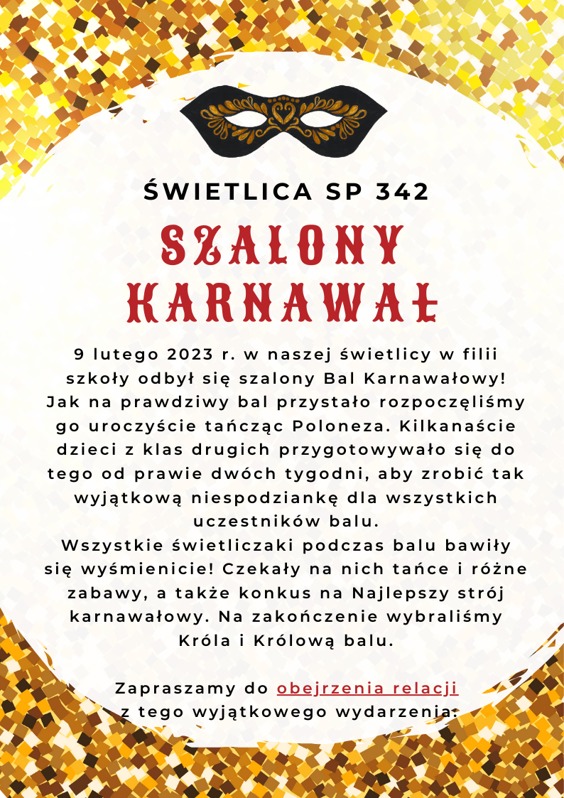 Świetlica Bal karnawałowy