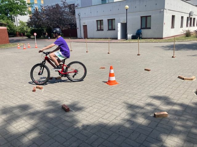 jazda na rowerze podczas egzaminu