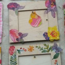 Ozdabianie drewnianych ramek metodą decoupage 