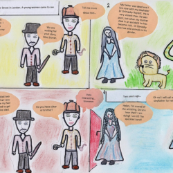 Sherlock Holmes - komiksy uczniów